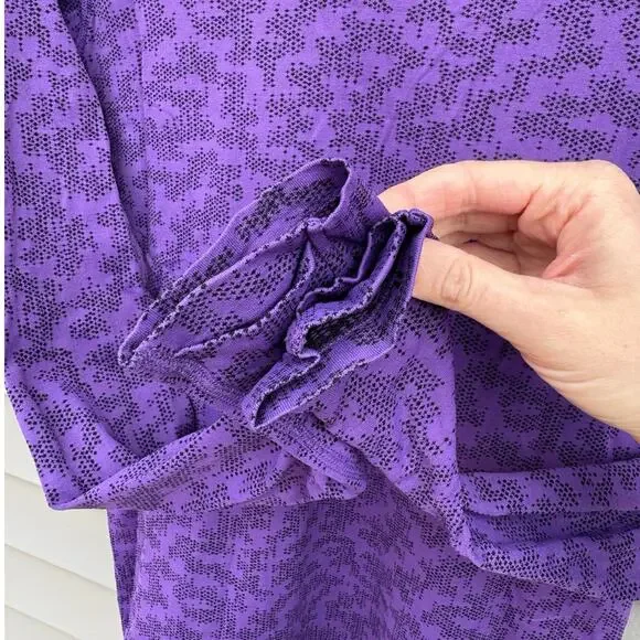 Athleta size M Momentum Seamless Athletic Shirt - Winter Frost Basalt Violet - Picture 6 of 10